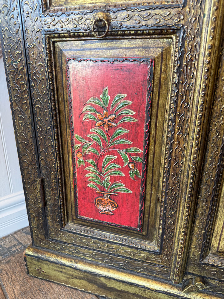 Red Handpainted Cabinet