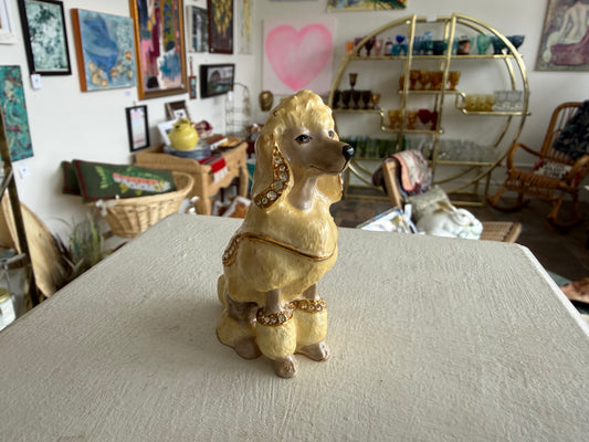 Dept 56 Bejeweled Poodle Trinket Box