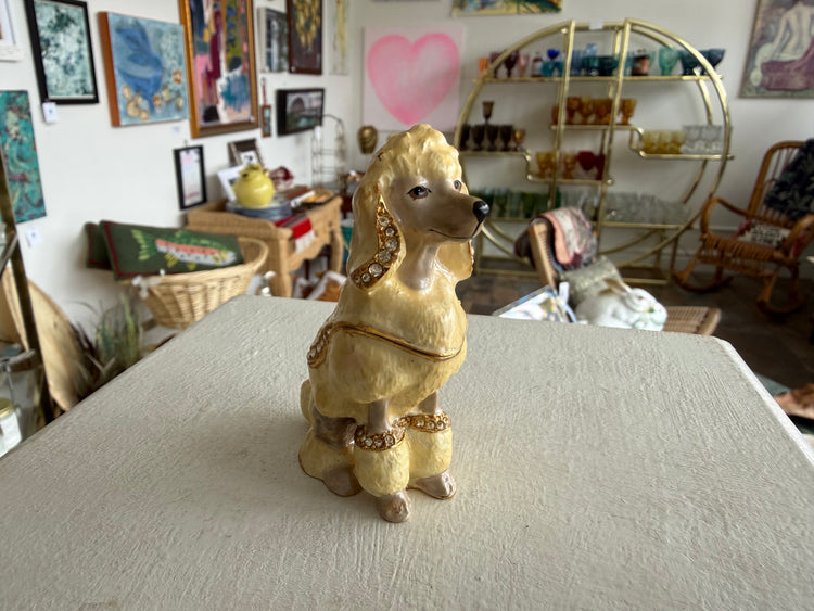 Dept 56 Bejeweled Poodle Trinket Box