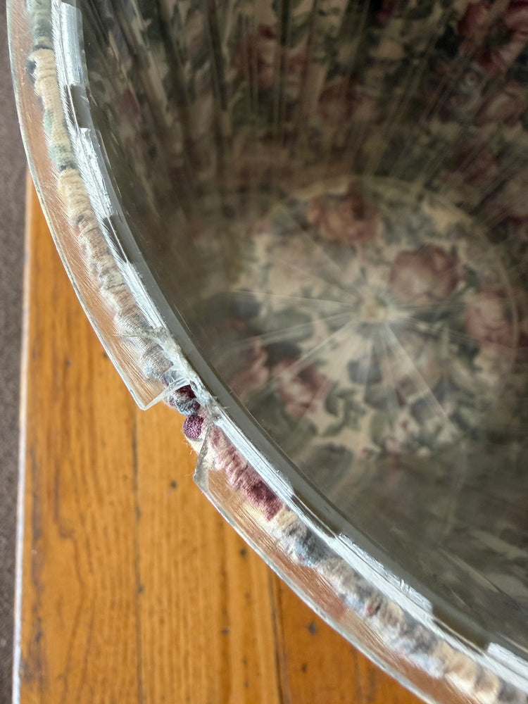 80s/90s floral chintz wastebasket