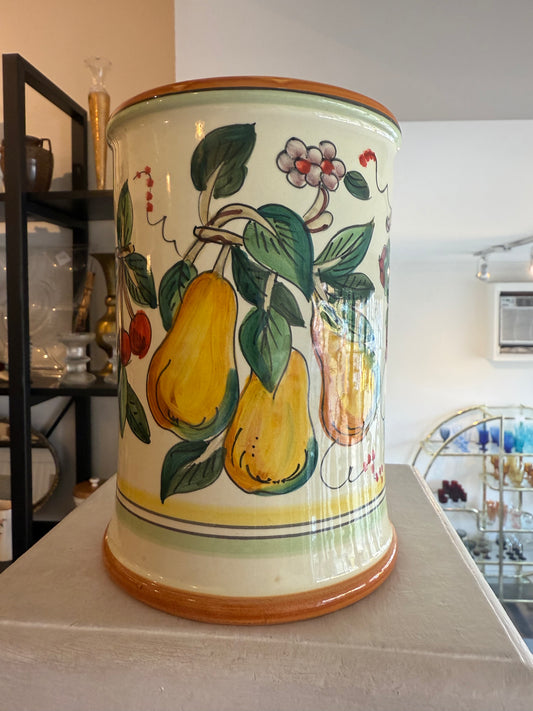 Deruta M.O.D. Friends at John Hancock Majolica Ceramic Canister