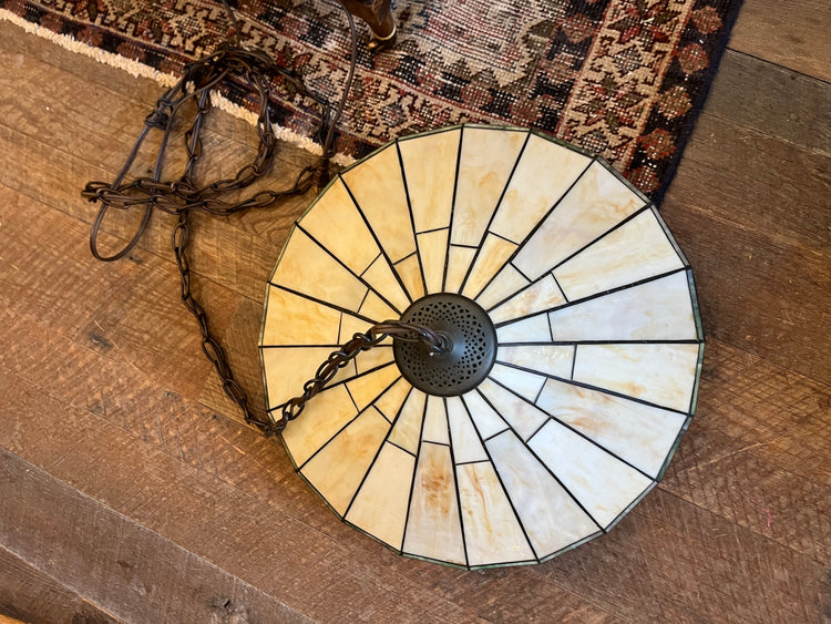 Slag Glass Chandelier