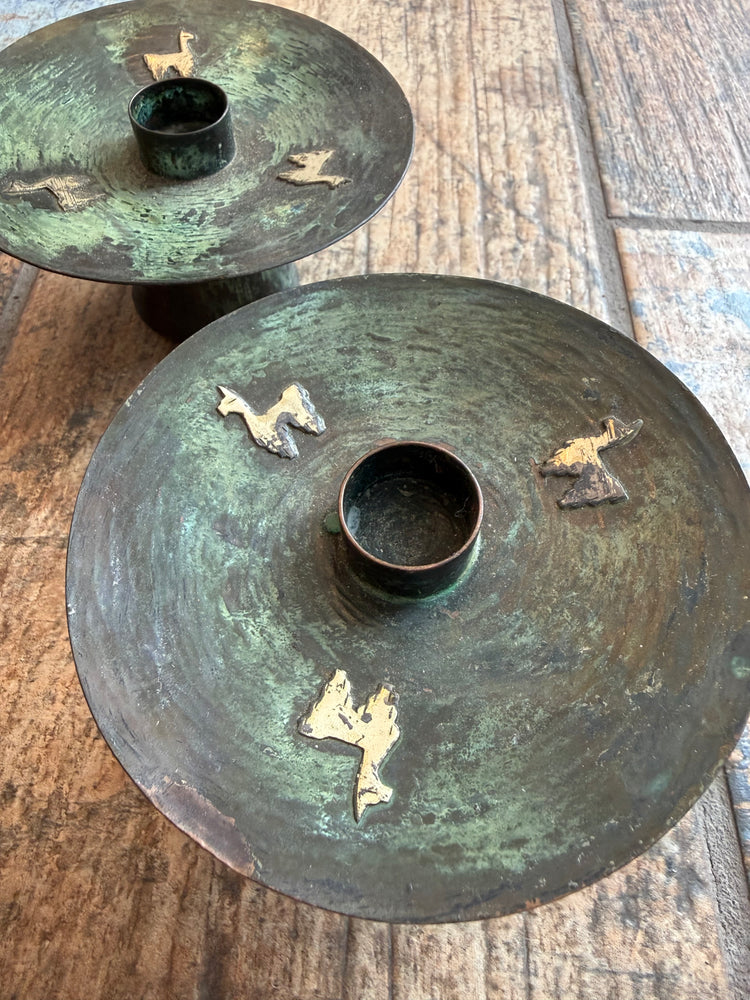 Midcentury Llama Candleholders (pair)