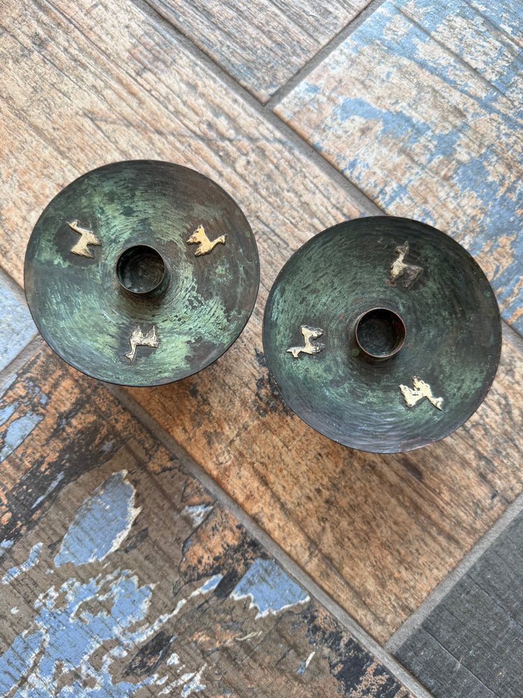 Midcentury Llama Candleholders (pair)