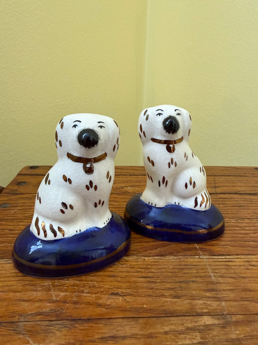 Pair of Spotted Staffordshire Dogs