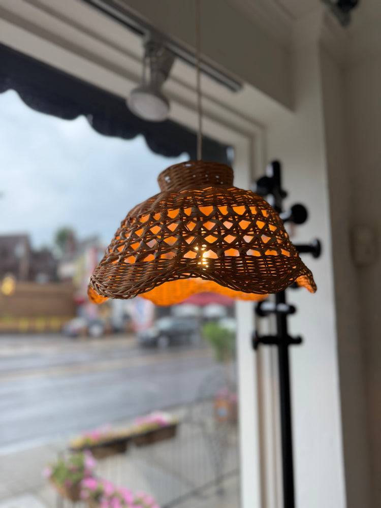 Wicker Hanging Light