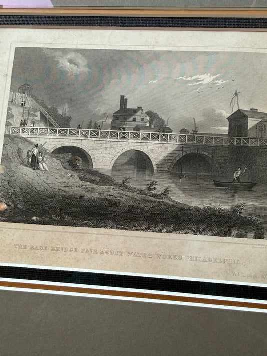 “The Race Bridge Fairmount Waterworks Philadelphia”