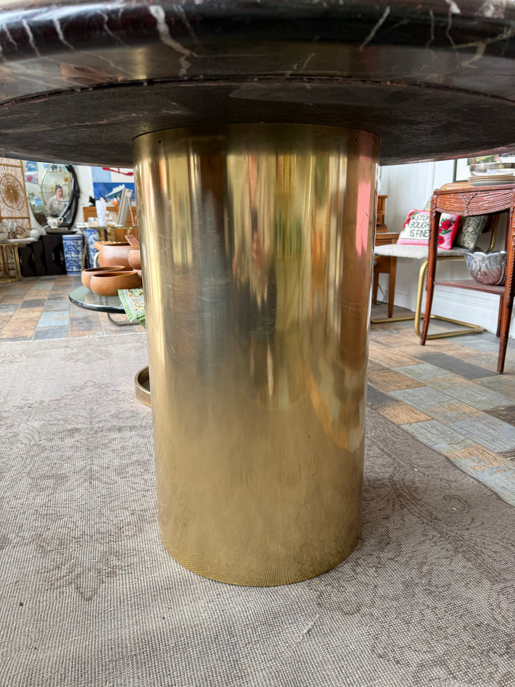 Marble Table with Brass Base