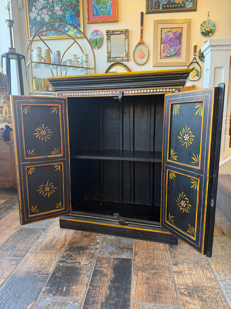 Black Handpainted Cabinet