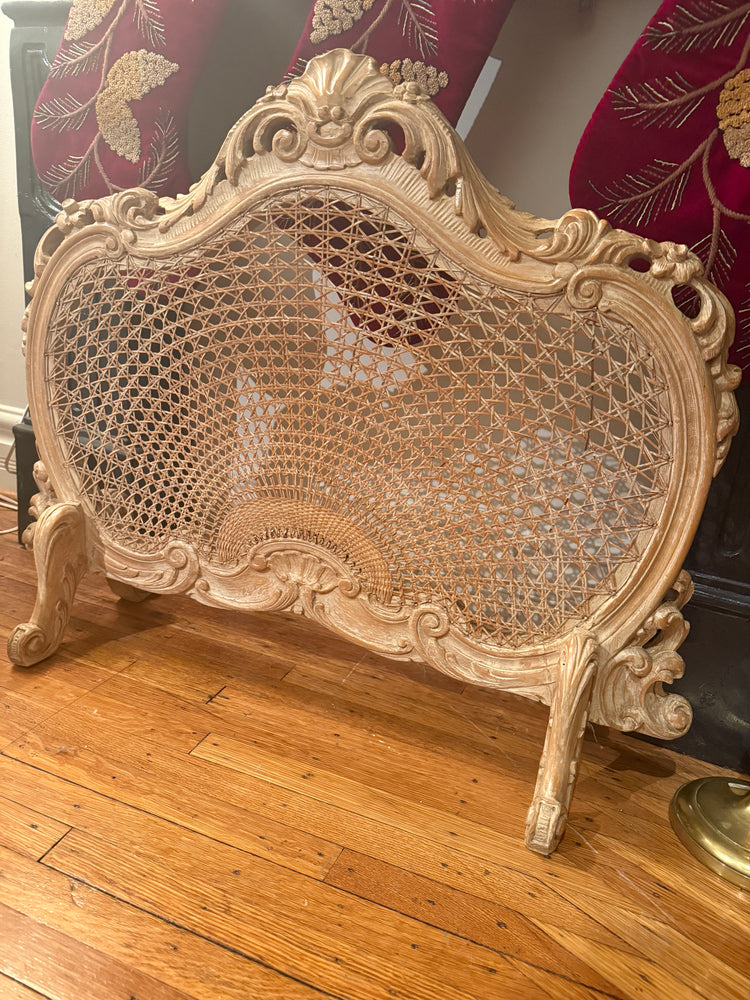 Caned Fireplace Screen