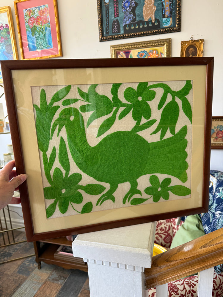 Hand-embroidered Otomi Textile from Mexico