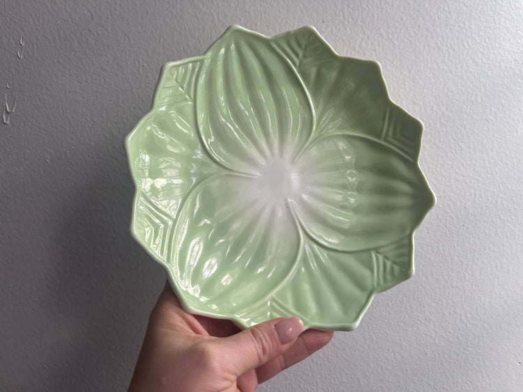 Set of 8 Lotus Leaf Blossom Plates