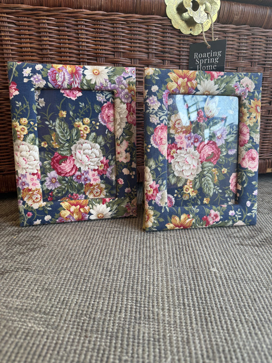 Floral Fabric Photo Frame