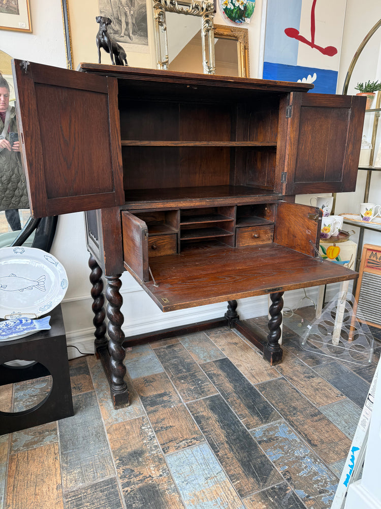 Antique Neogothic Drybar/Desk