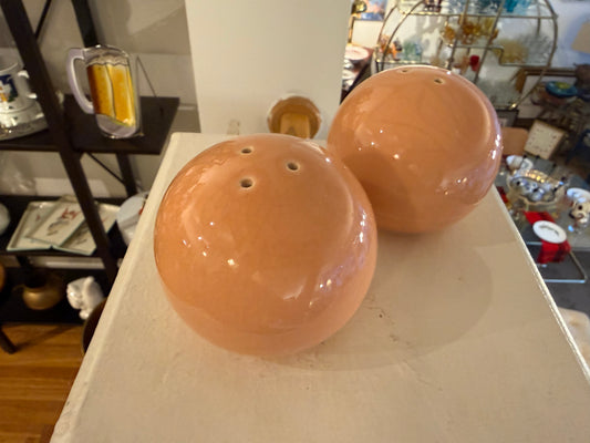Peach Salt & Pepper Shakers
