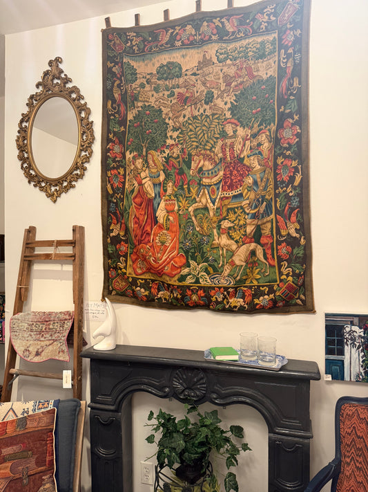 Medieval Scene Tapestry