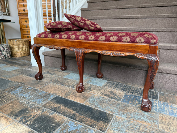 Antique Chippendale-style Bench