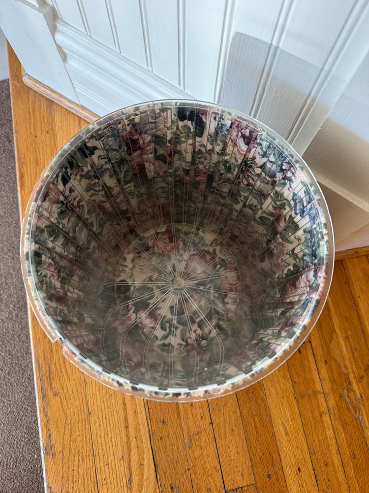 80s/90s floral chintz wastebasket