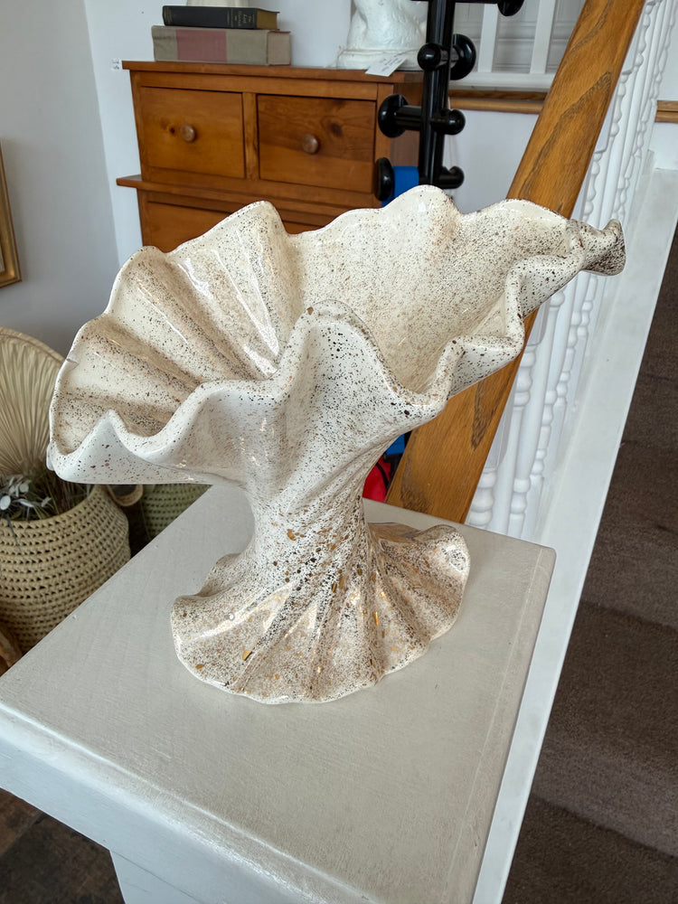 Ruffled Ceramic Vase