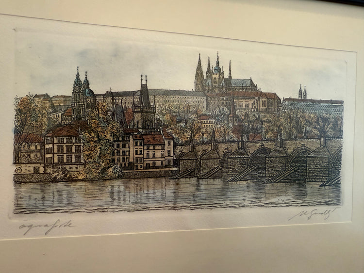 Etching of Prague