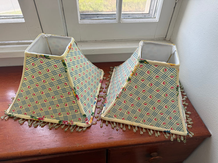 Pair of Floral Lamp Shades