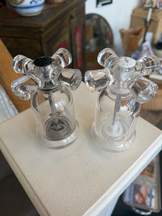 Pair of “Faucet” Salt & Pepper Shakers