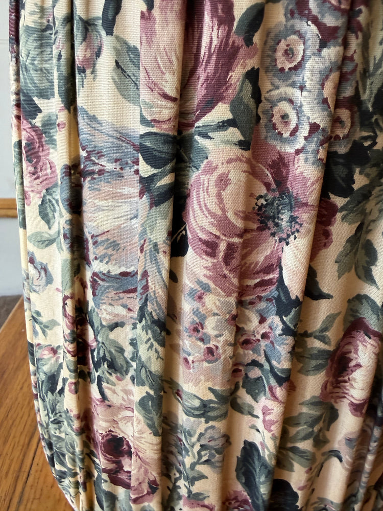 80s/90s floral chintz wastebasket