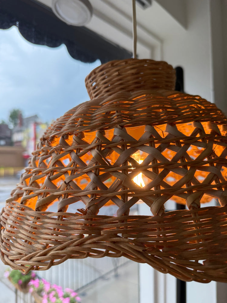 Wicker Hanging Light