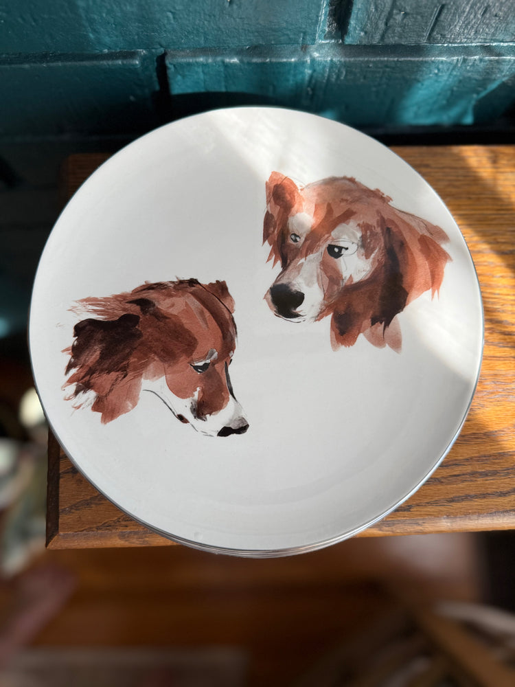 Set of 4 Isaac Mizrahi Live “Harry Brown” plates