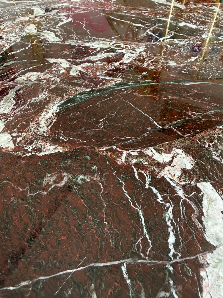 Marble Table with Brass Base