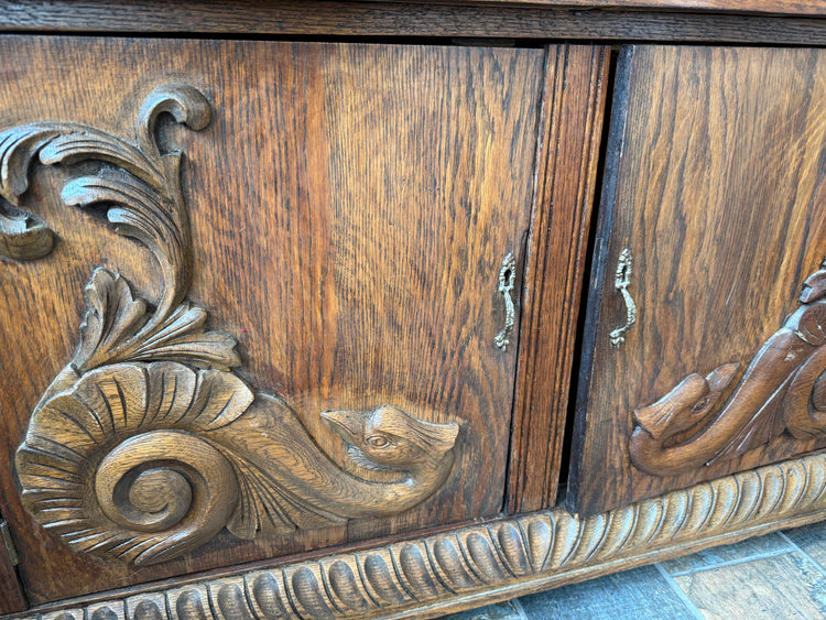 Antique Tiger Oak Buffet