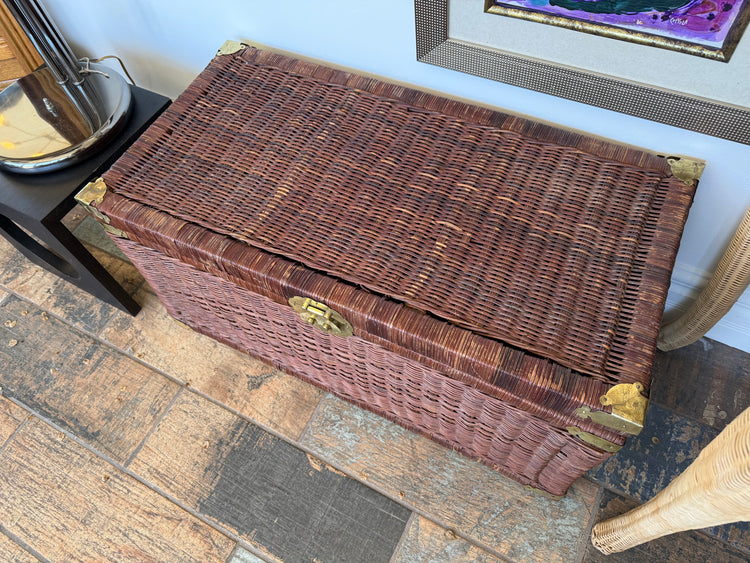 Wicker Blanket Chest