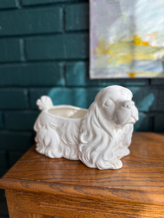 Ceramic Spaniel Planter