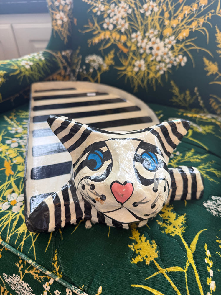 Paper Mache Cat Tray