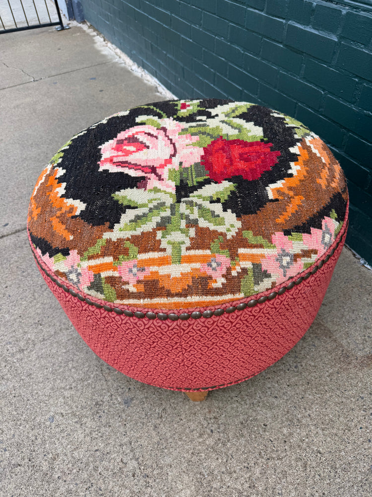 Tapestry-style Ottoman