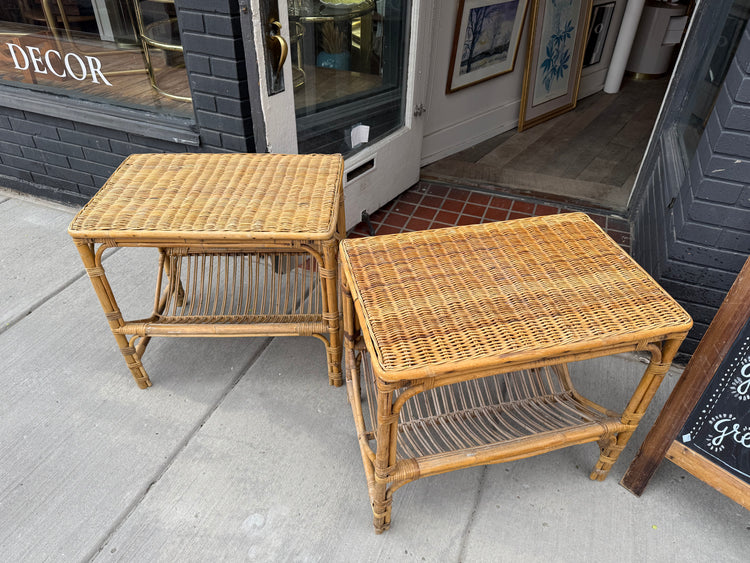 Rattan End Table
