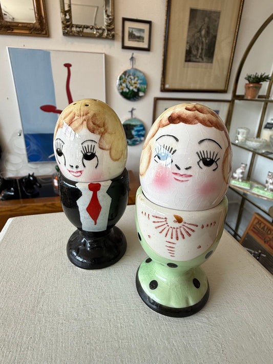 Mr & Mrs Egghead Salt & Pepper Shakers