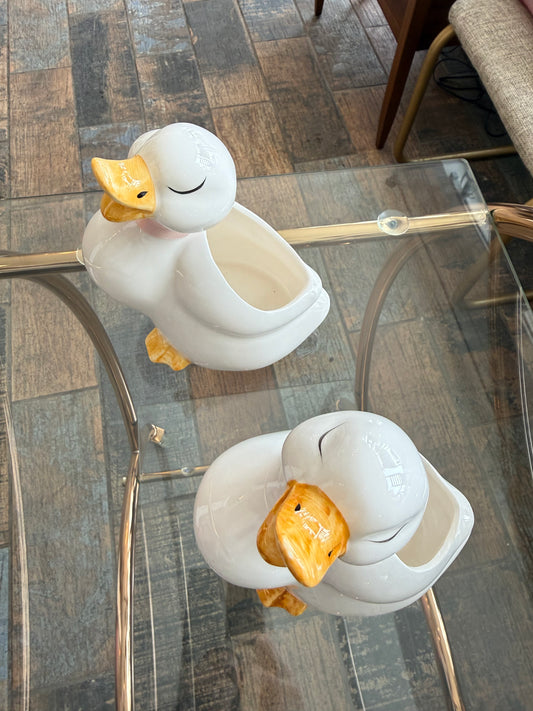 Pair of Duck Planters