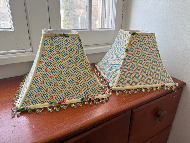 Pair of Floral Lamp Shades