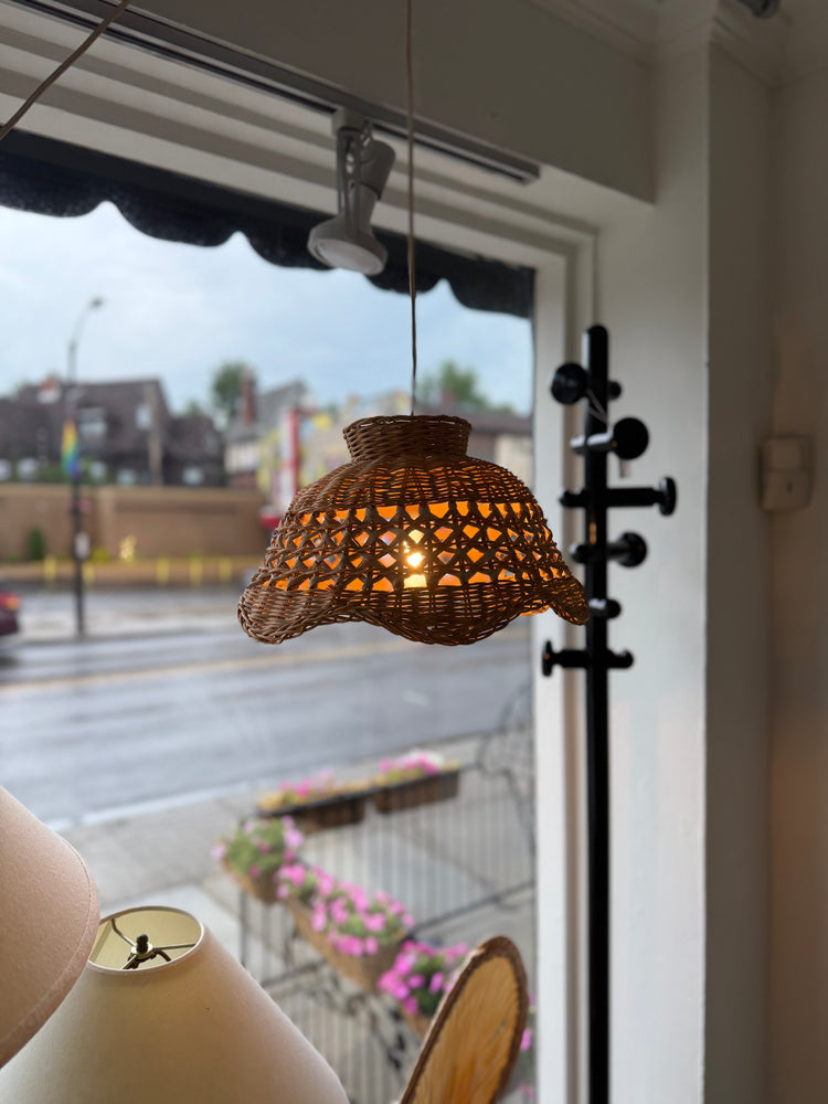 Wicker Hanging Light