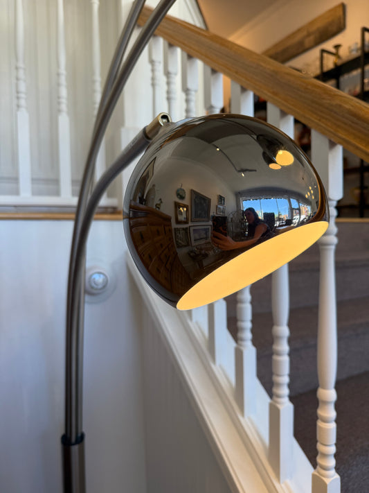 Chrome & Marble Floor Lamp