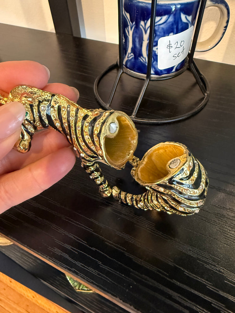 Jeweled Zebra Trinket Box