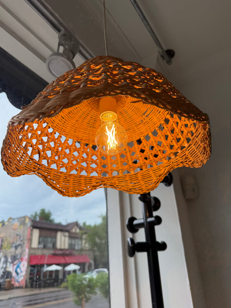 Wicker Hanging Light