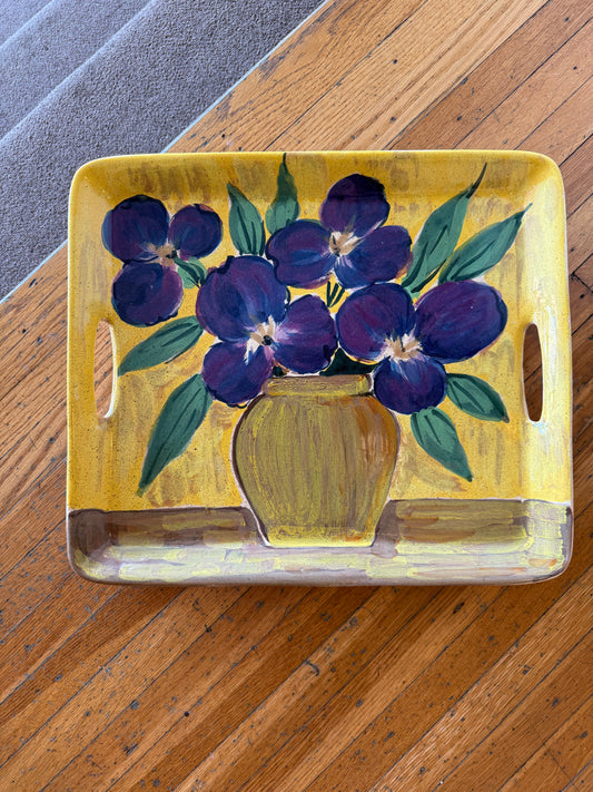 Floral Ceramic Tray