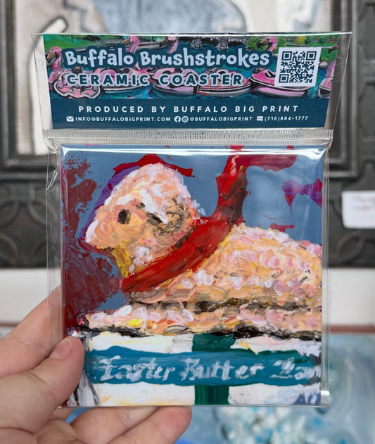 Butter Lamb Ceramic Coaster