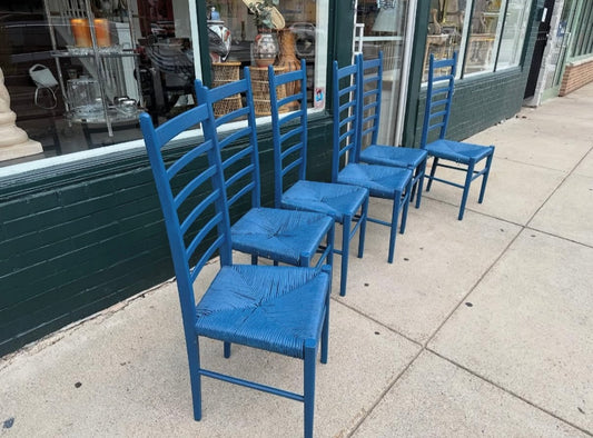 Set of 6 Italian Ladder Back Chairs