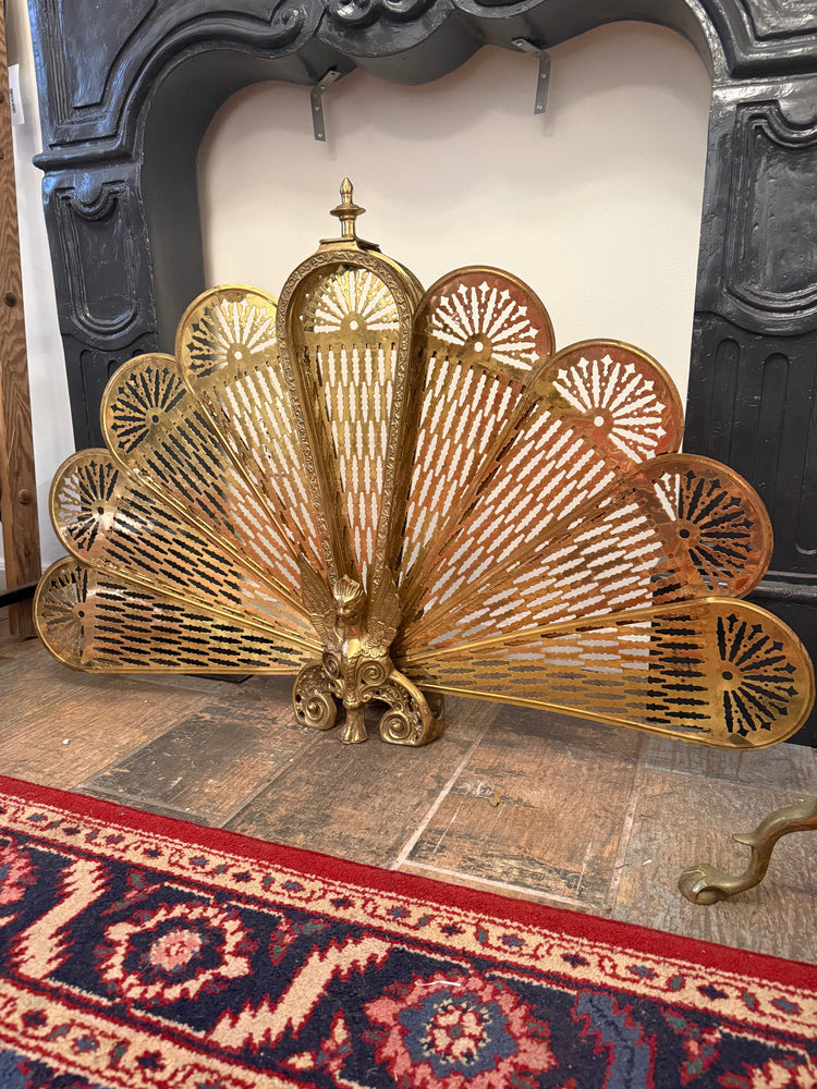 Brass Fan Fireplace Screen