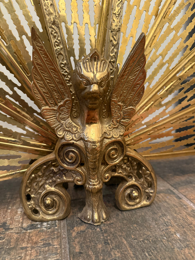 Brass Fan Fireplace Screen