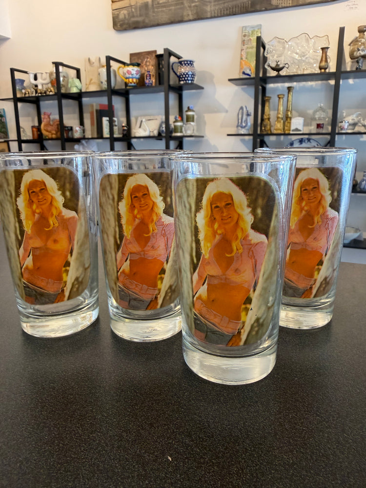 “Strip & Sip” 1970s glasses