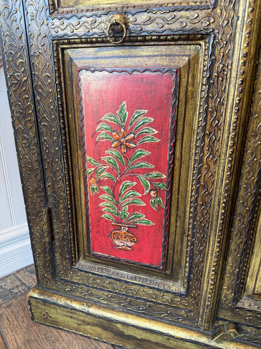 Red Handpainted Cabinet